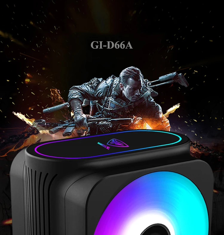Pccooler RGB dual 120 мм/12 см PWM кулер для процессора с 6 медными тепловыми трубками, высокопроизводительный охлаждающий вентилятор