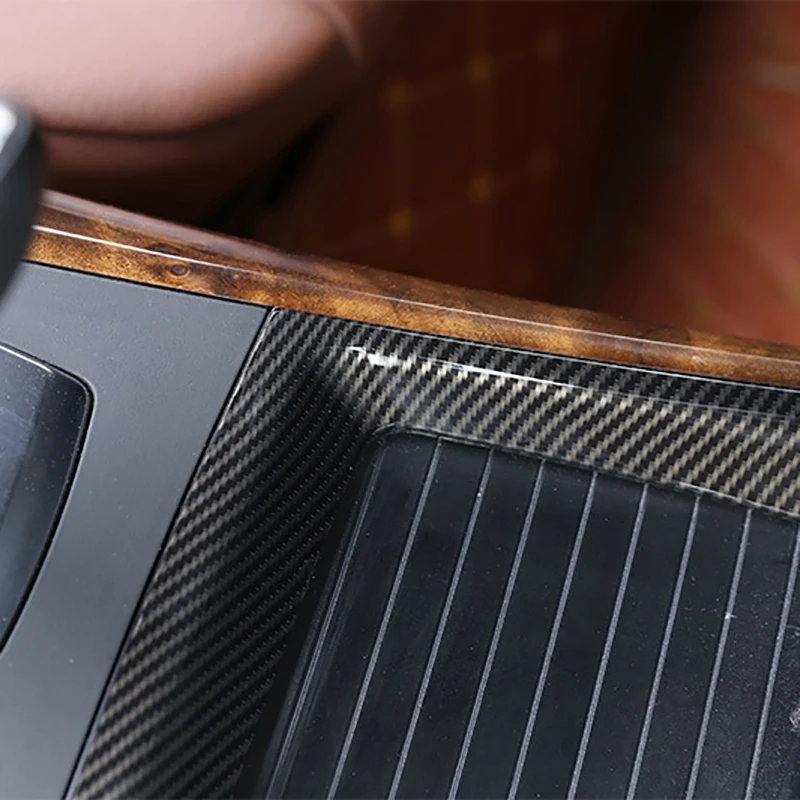 

for X5 E70 2008 - 2013 Car Central Control Cup Holder Cover Trim Carbon Fiber Water Cup Holder Decor Frame Accessories