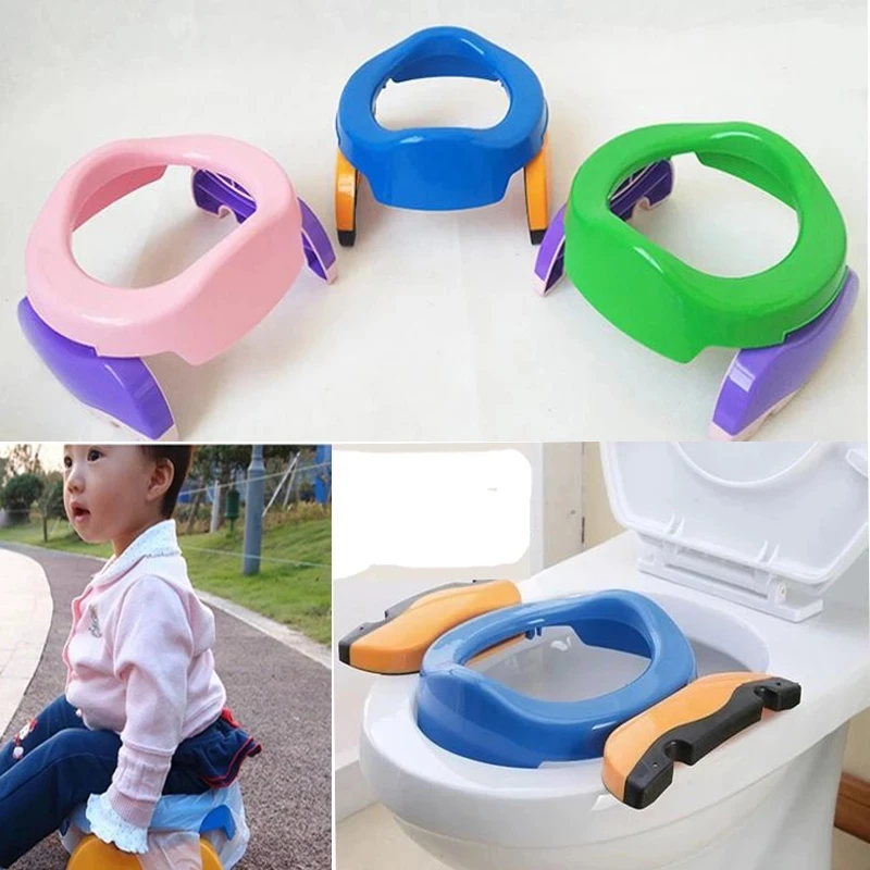 

Baby Toilet Trainning Potty Seat Folding Travel Potty Toilet Seat Kids Urinal Portable Pot Folding Chair boys WC With Urine bag
