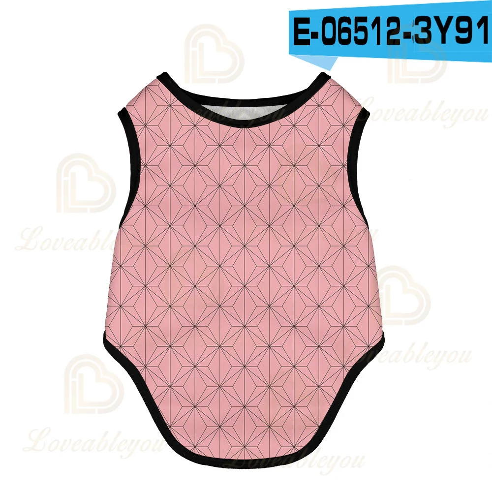 

Demon Slayer Printing Vest Puppy Breathable Pet Vests Kimetsu No Yaiba Dog Fashion Clothes