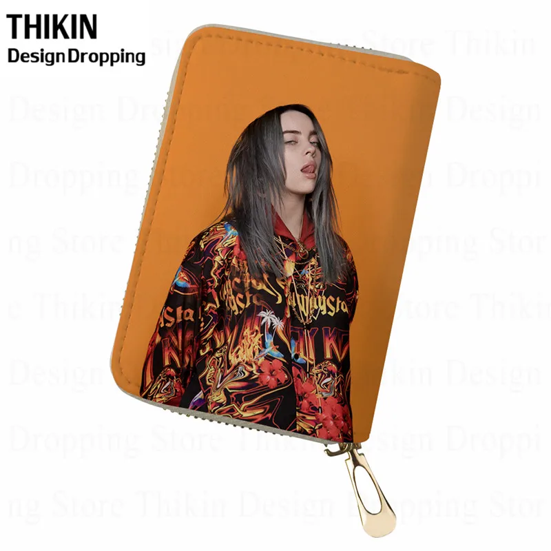 Тикин Горячая рэп певец Billie Eilish женский из искусственной кожи держатель для карт паук королева Водонепроницаемый Путешествия Паспорт Walet с молнией - Цвет: as picture
