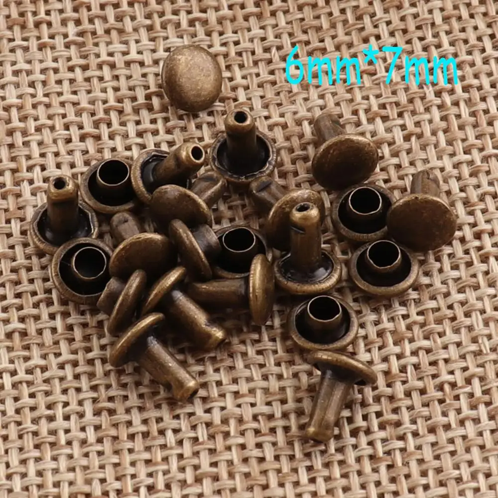 100 двуспальные комплекты Кепки заклепки золото/античная бронза купол