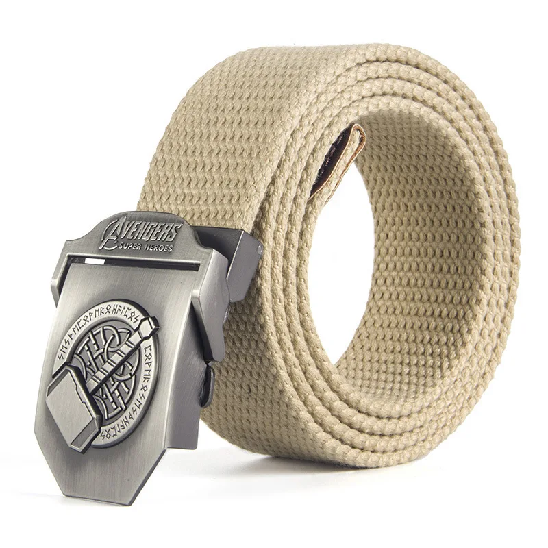 Повседневный холщовый ремень мужской модный стиль армейский SWAT металлическая