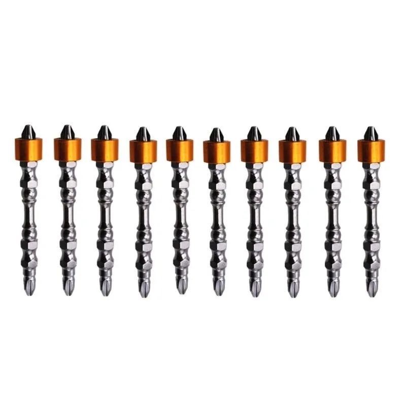 

5/10pcs 1/4 Hex Shank 65mm PH2 Double Cross Head Magnetic Electric Screwdriver Bit Set Screwdriver Bits