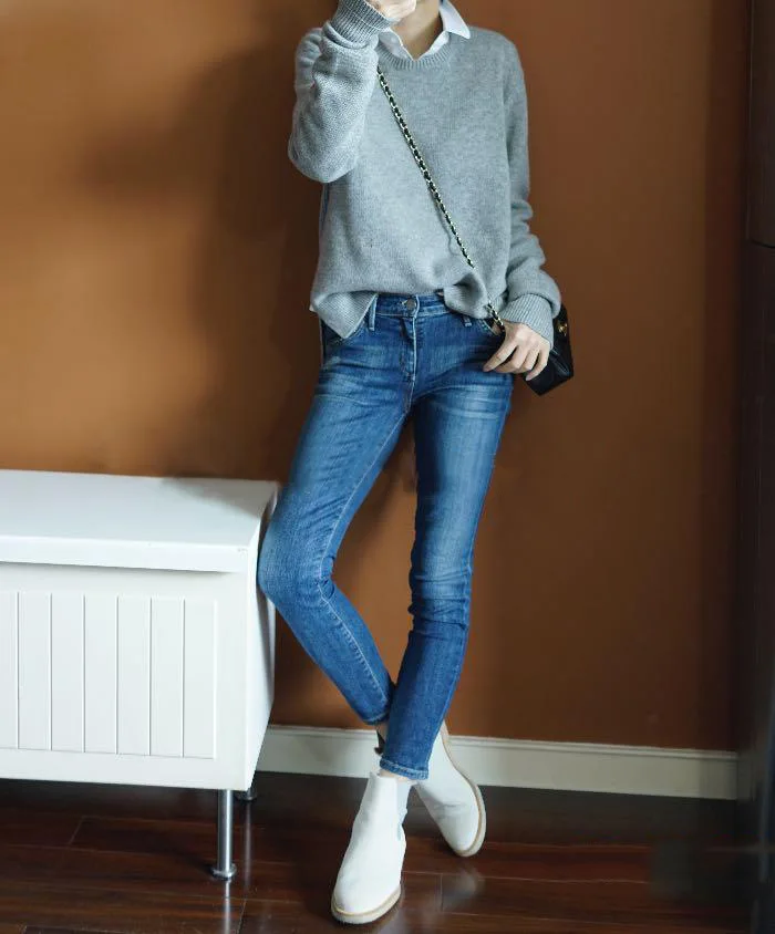 

Autumn and winter new cotton sweater women's high collar Fashion thick loose plus velvet long sleeve sweater black