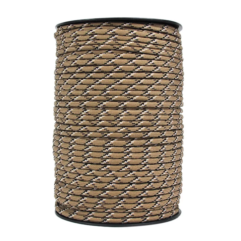 

100M 4Mm 9 Stand Cores Paracord For Survival Parachute Cord Lanyard Camping Climbing Camping Rope Hiking Clothesline Desert Camo