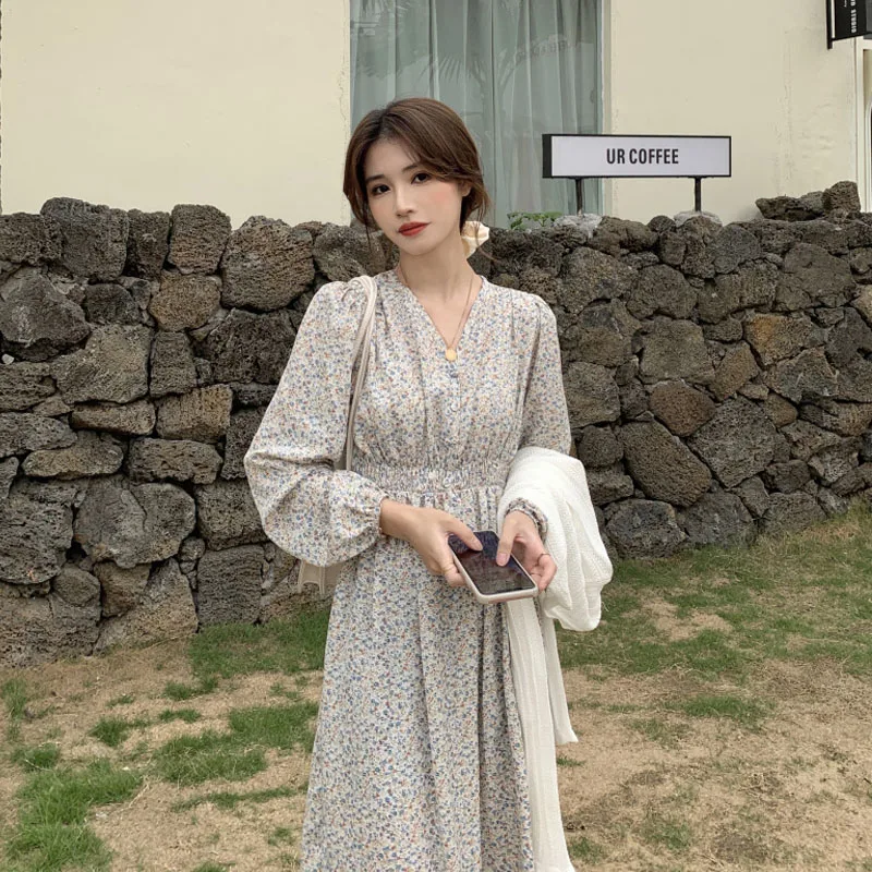 Женское шифоновое платье Zaraing элегантное тонкое средней длины с V образным