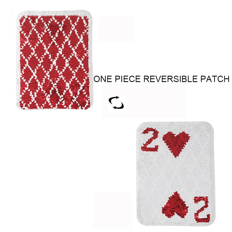 Новый игральные карты для покера Реверсивный изменить цвет пайетки патчи одежды