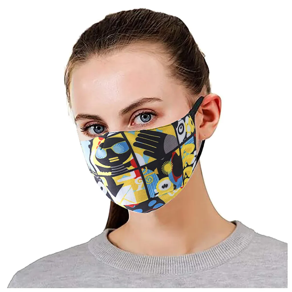 

Fashion Unisex Childrens Adult Free Size Print Pocket Squares Reusable Washable Breathable Multi-Purpose Face Cover Windproof