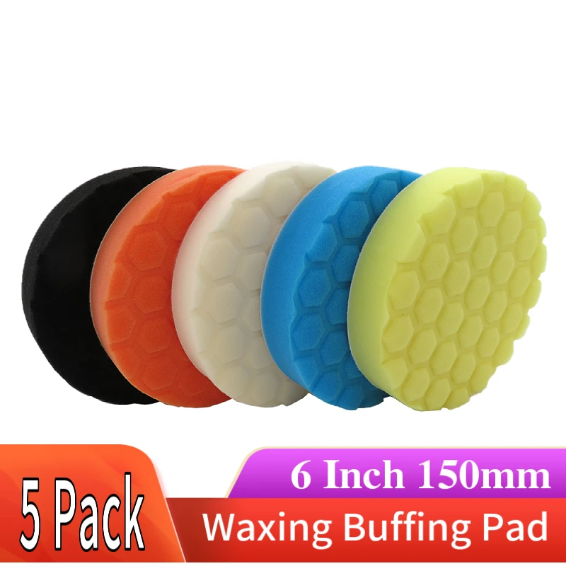 6 Inch 5pcs/Set Sponge Polishing Pad Waxing Buffing Kit Car Washing Compound Auto Beauty Repair Polisher Tool | Инструменты