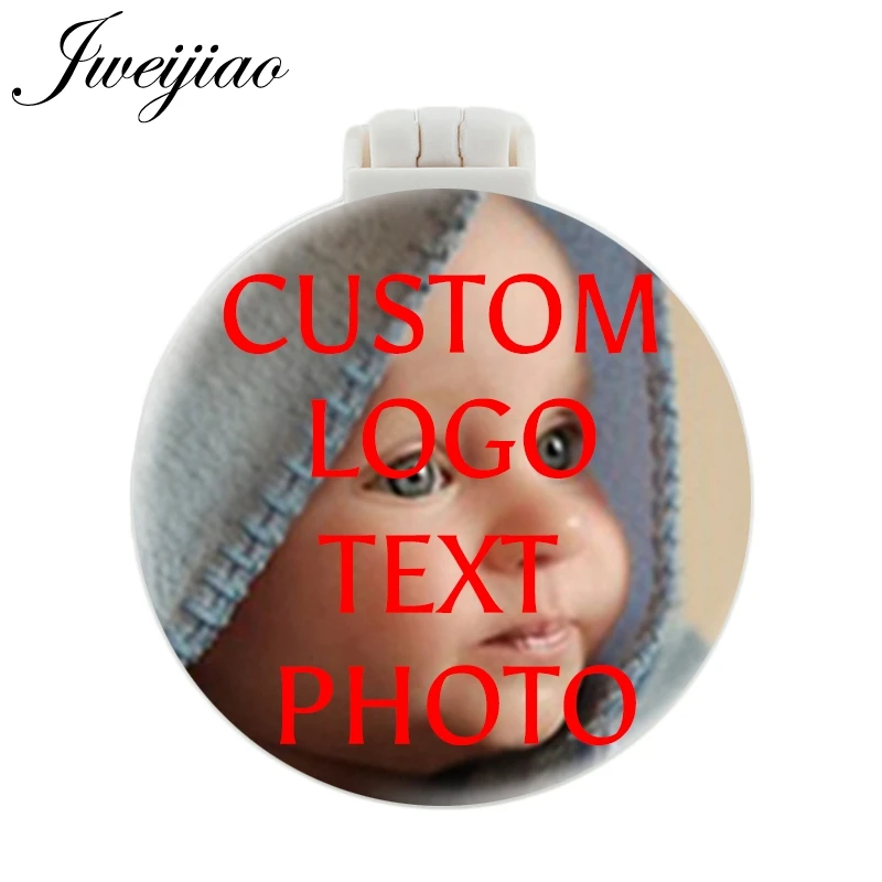 

Youhaken Custom Photo Print Folding Pocket Mirror With Massage Comb White Plastic Compact Portable Makeup Mirror Tools NA01