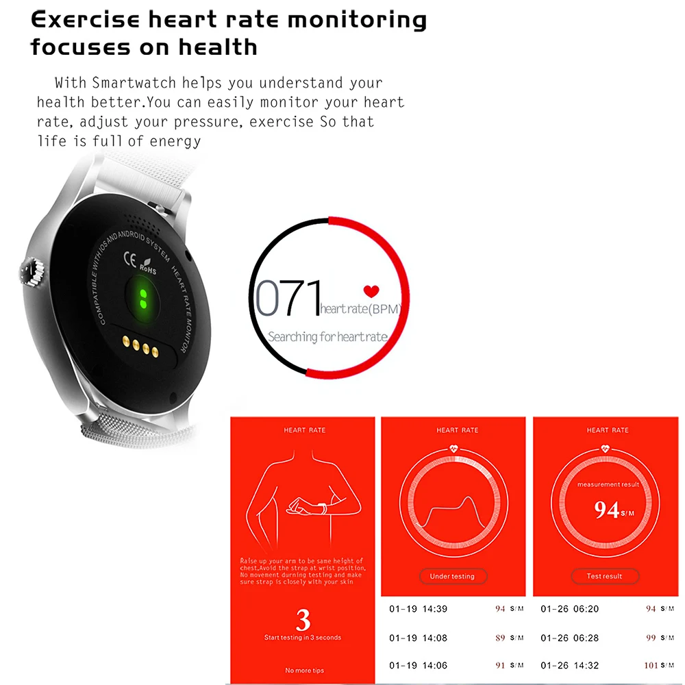 Умные часы K88 для мужчин и женщин фитнес браслет трекер монитор сердечного ритма