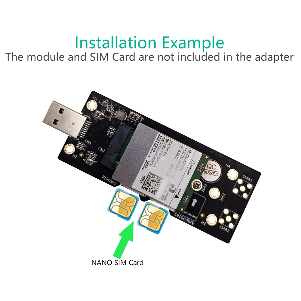 NGFF M.2 к USB 3 0 адаптер конвертер карты расширения с двумя NANO слот для sim 3G/4G/5G