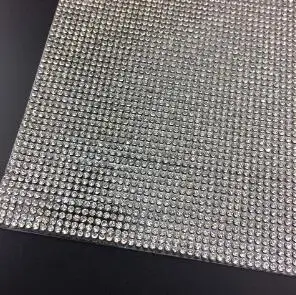 Самоклеющиеся ss8 Стразы для обрезки окантовки украшения 24*40 см DIY Кристалл патч исправление стекло отделка Аксессуары - Цвет: clear