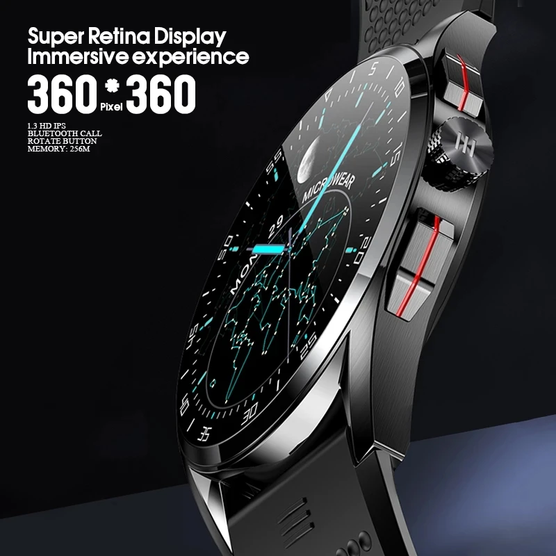 

2021Business Men's Watch Smart Watch Fitness Tracker Bluetooth Call IP68 Waterproof Smartwatch for IOS Android PK Huawei GT2 Pro