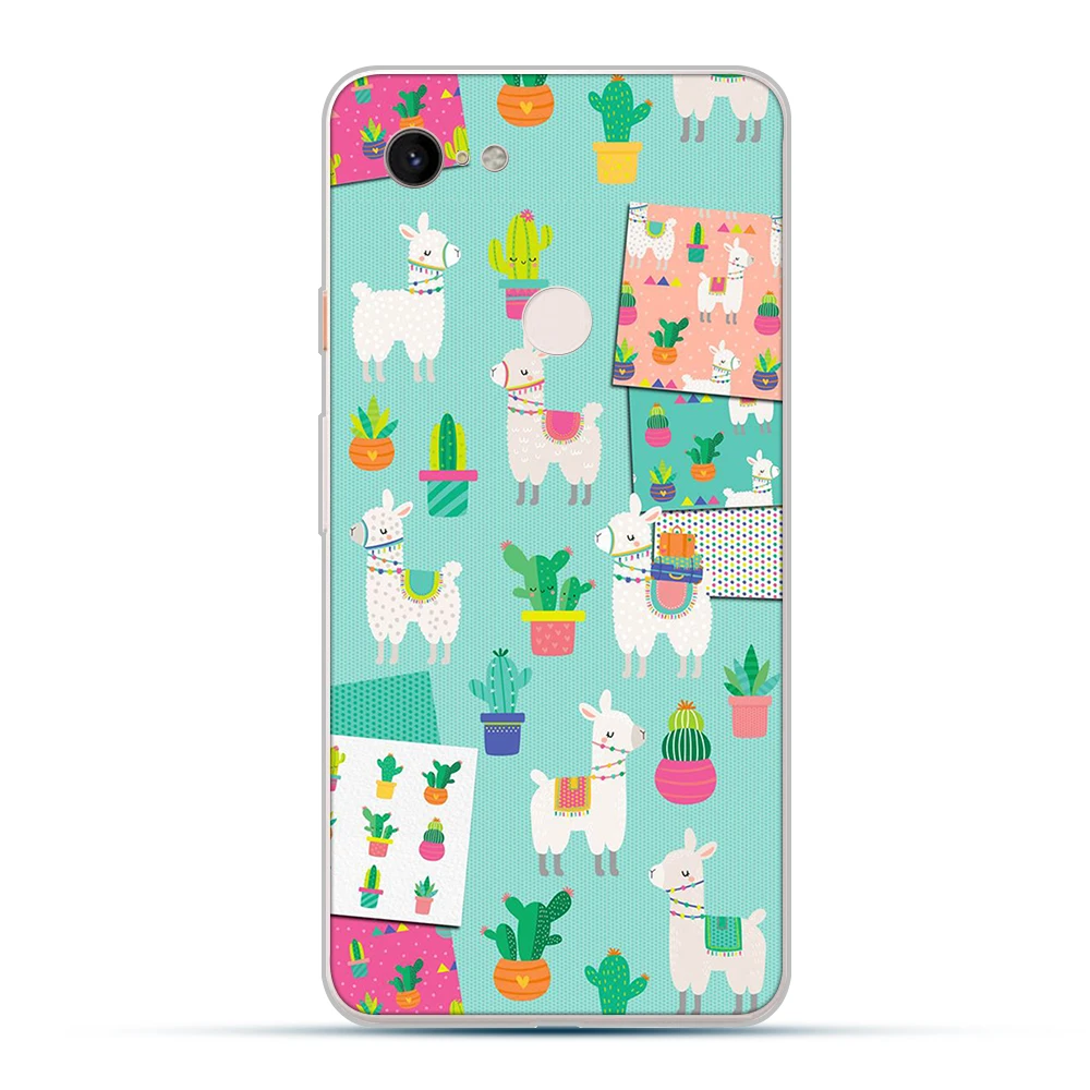 

ciciber Cute animal funny alpaca Case for Google Pixel 4 3 XL Soft Silicone TPU Cover for Google Pixel 2 3a XL Funda Cover Capa