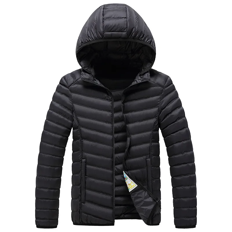 

PARKLEES 2021 Winter Down Men Parkas Warm Waterproof Windproof Puffer Jacket Hooded Plus Size Hoodies Quilted Coats 5+ Colors