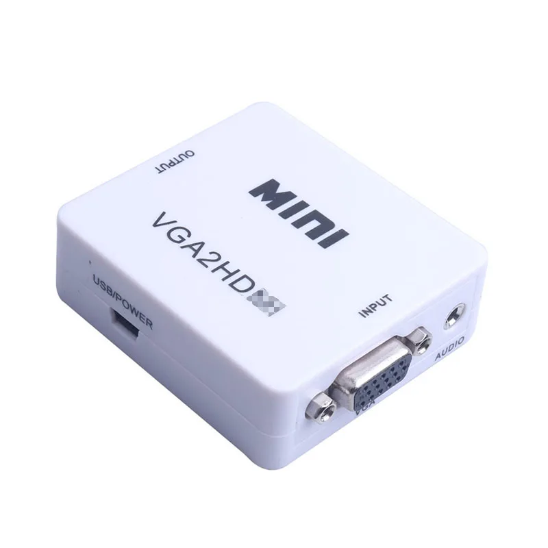 Адаптер VGA-HDMI-совместимый с аудиокабелем VGA HD 1080P преобразователь аудиокабеля для