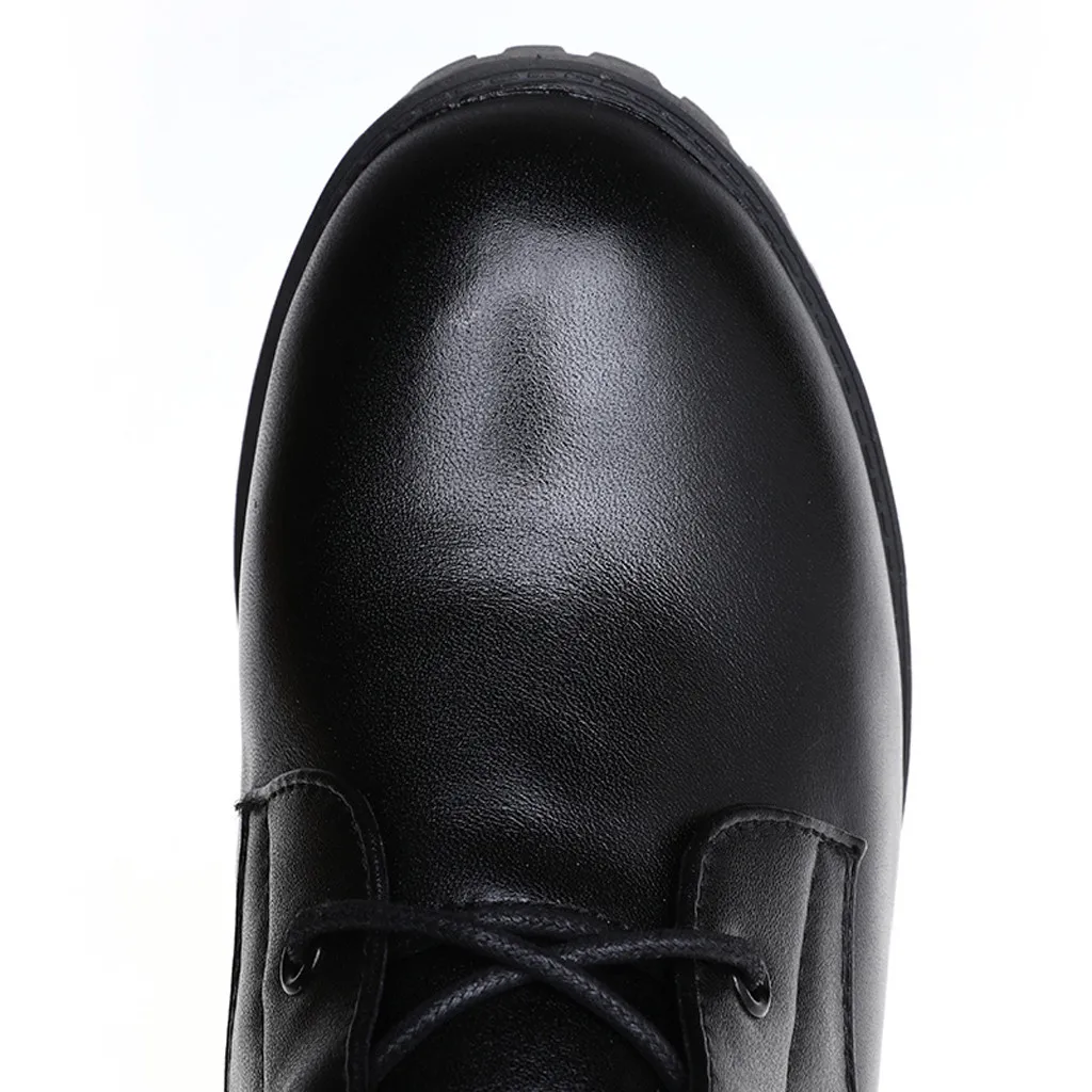 Женские ботинки на шнуровке черные кожаные ботильоны полусапожки среднем