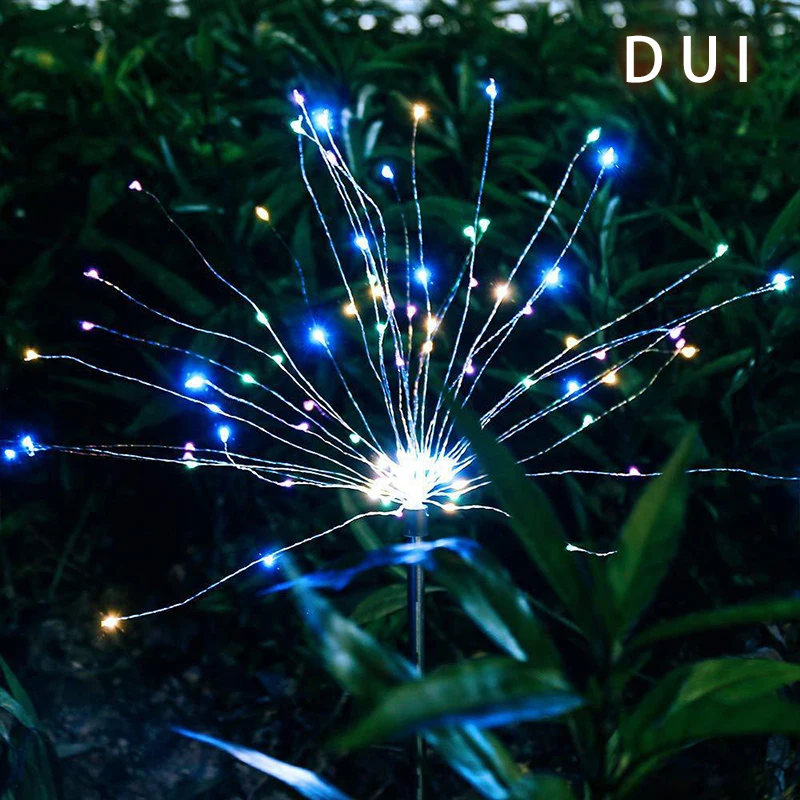 DUI Солнечный наземный фейерверк Одуванчик струна Открытый водонепроницаемый