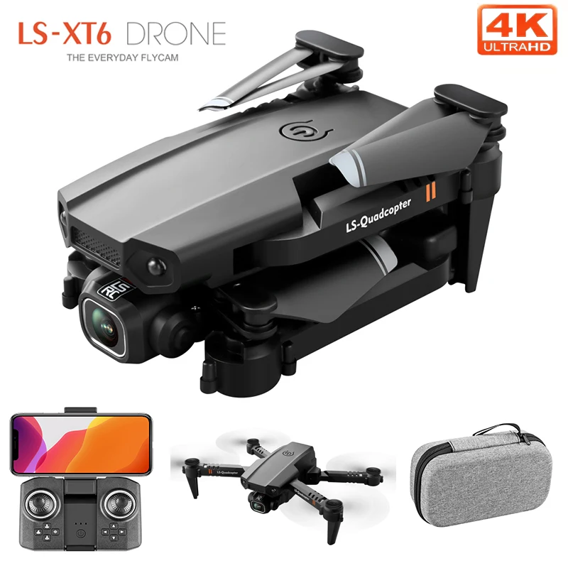 2021 Новый мини дрона с дистанционным управлением XT6 4K 1080P HD двойной Камера Wi Fi FPV
