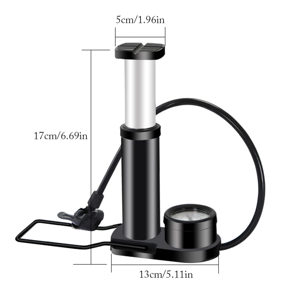 

Portable Mini Bike Pump100PSI Foot Bicycle Tire Inflator with Pressure Gauge for Cycling Bicycle Accessories