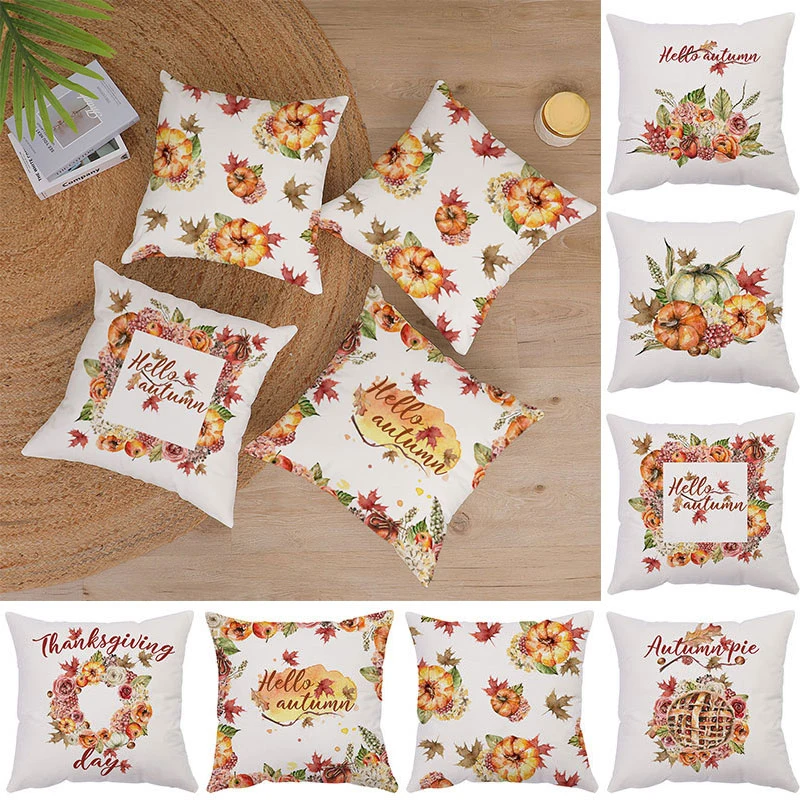 

Pastoral Style Autumn Harvest Pattern Pillowcases Soft Comfortable Print Cushion Covers Home New Modern Fashion Pillow Covers