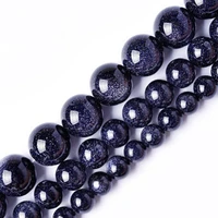 starry blue beads 4 14mm quartz aventurine sand bead loose beads for diy bracelet necklace jewelry making findings wholesale