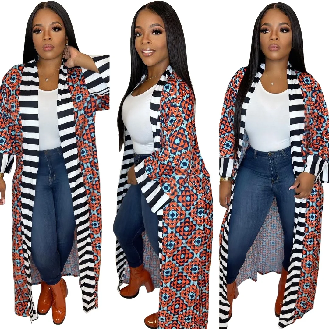 

Осенне-зимнее Новое Женское повседневное модное платье в полоску с длинным рукавом