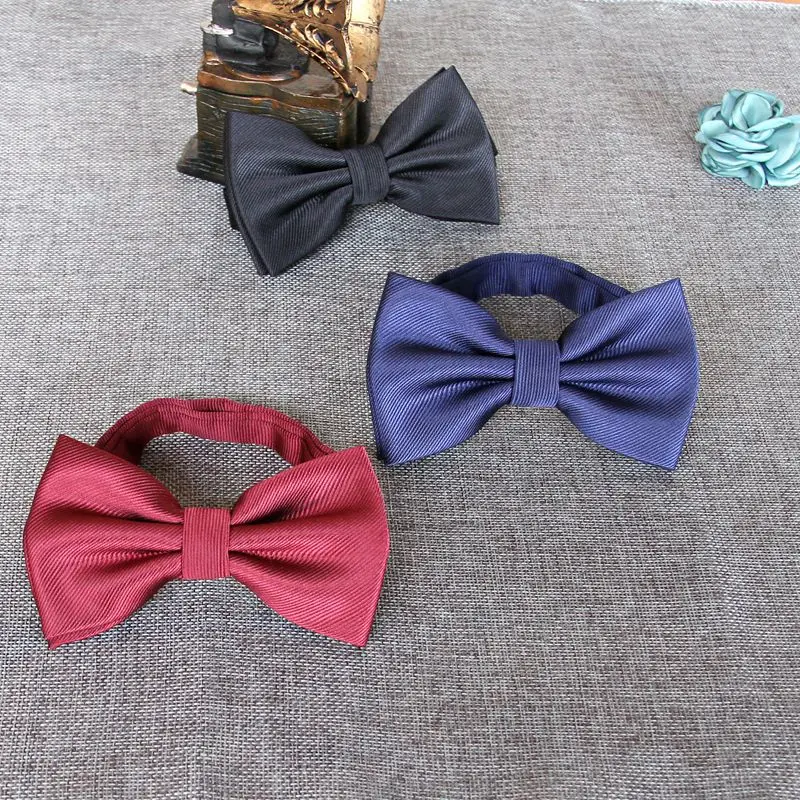 

Mens Solid Color Two Layer Pre-tied Bow Tie Red Black Purple Gold Blue Yellow Green Bowtie for Wedding Party Business Butterfly