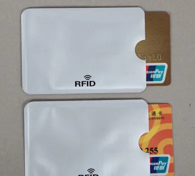 HJKL 6 шт. Rfid кошелек блокирующий замок держатель для банковских карт Id Чехол для банковских карт защита металлический кредитный NFC Держатель алюминий 6,3*9,1 см - Цвет: 6PCS U