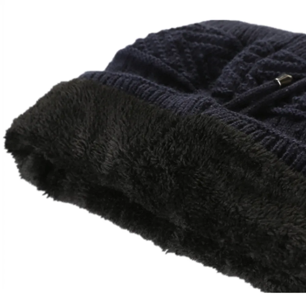 Новинка искусственная кожа бархатная Теплая Лыжная шапочка с кулиской шарф MZ010 |