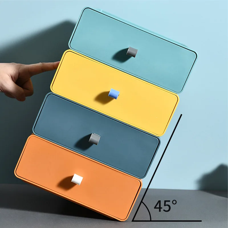 

Desktop Organizer Drawer Makeup Storage Box Stackable Jewelry Container Large Capacity Mask Office Storage Medicine Case Boxes
