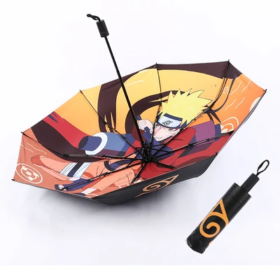 Аниме Наруто Узумаки Наруто косплей реквизит символ Коноха Hokage зонтик ПВХ металлический солнцезащитный зонтик коллекция подарки - Цвет: A