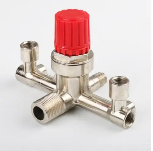 

Double Outlet Tube Alloy Air Compressor Switch Pressure Regulator Valve Fitting Part Accessories
