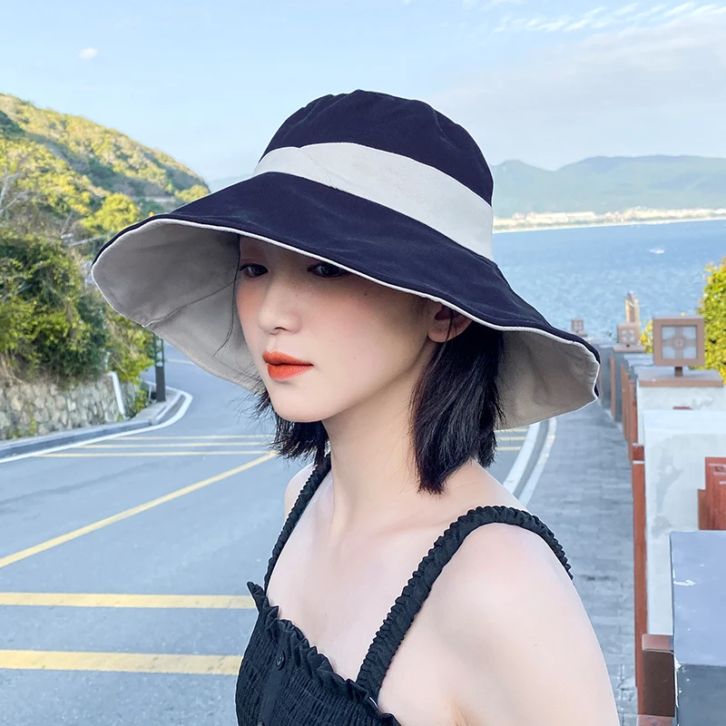 Корейские туфли лодочки цвета: черный ведро шляпа Для женщин 2021 благодаря