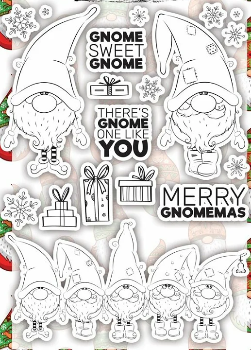 Прозрачные штампы с Санта Клаусом для скрапбукинга сделай сам/изготовления