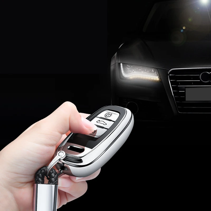 Hight quality TPU+ABS Car Key Cover Case for For Audi A4L A6L Q5 A8 A5/A7 S5/S7 Intelligent 3 Buttons Remote Keyless | Автомобили и