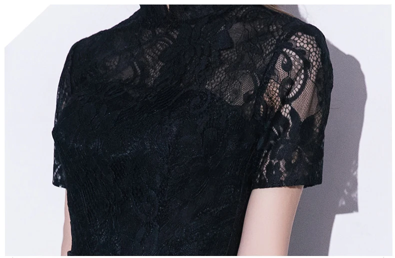 Robe de soiree красивое элегантное кружевное вечернее платье модное кружевное черное вечернее платье невесты вечернее платье