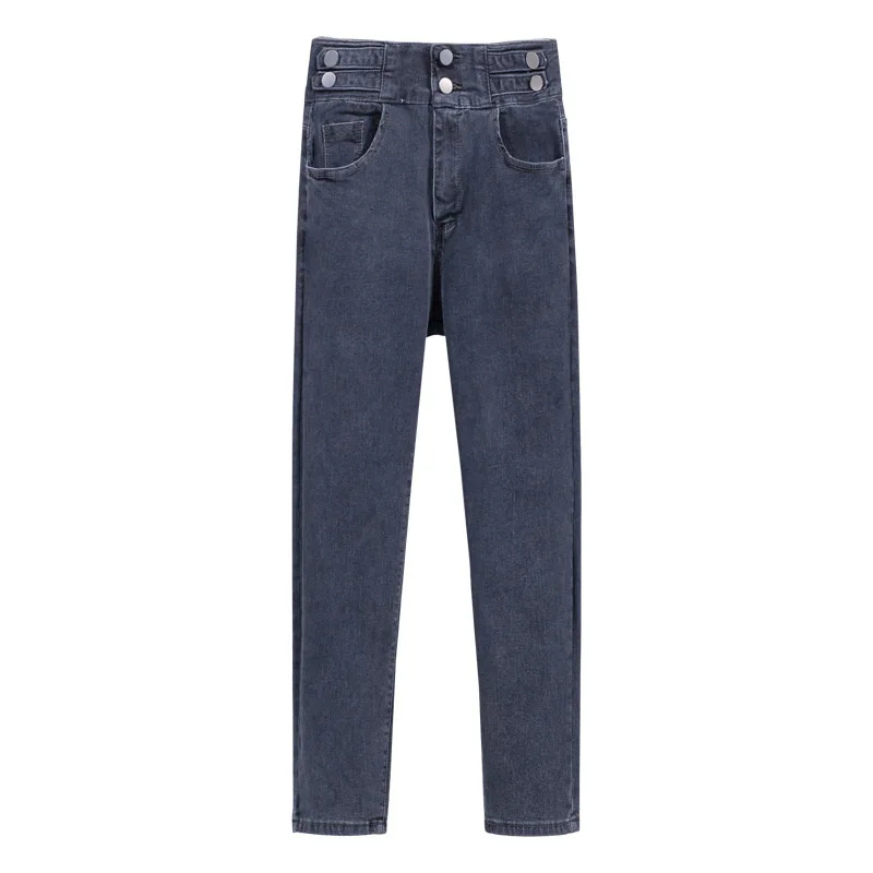 

Женские джинсы-карандаш с завышенной талией, большие размеры