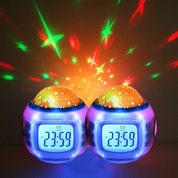 Светодиодный проекционный проектор Будильник цифровой будильник с календарем