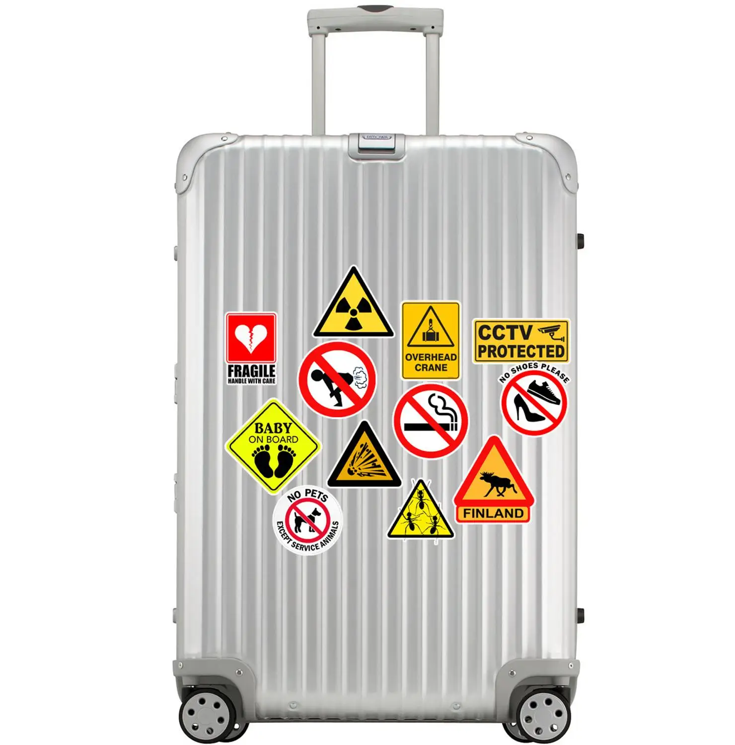 

10/30/50PCS Warning Stickers Danger Banning Signs Reminder Waterproof Decal Sticker to Laptop Motorcycle Luggage Phone Snowboard