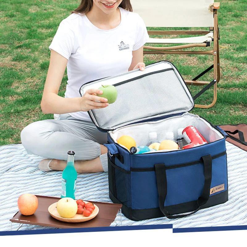 

Portable Picnic Bag Large Capacity Multifunctional Insulated Storage Bag for Home Outdoor Camping Home Storage & Organization TB