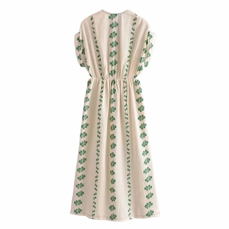 Траф Летнее белое платье с цветочным рисунком женское длинное женские платья