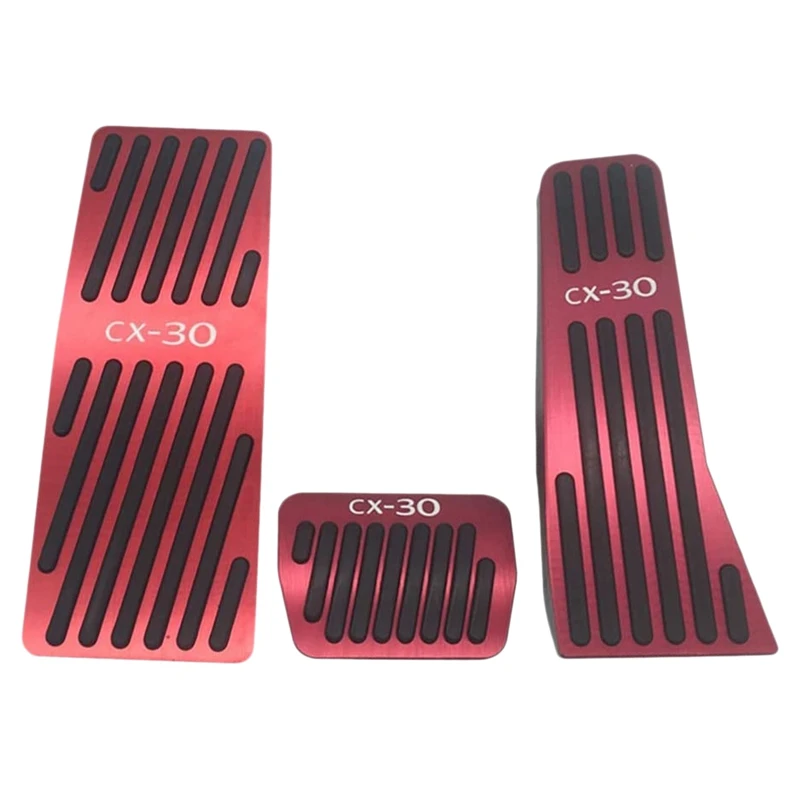 3 шт. алюминиевые красные колодки педаль тормоза и газа для ног Педаль Накладка