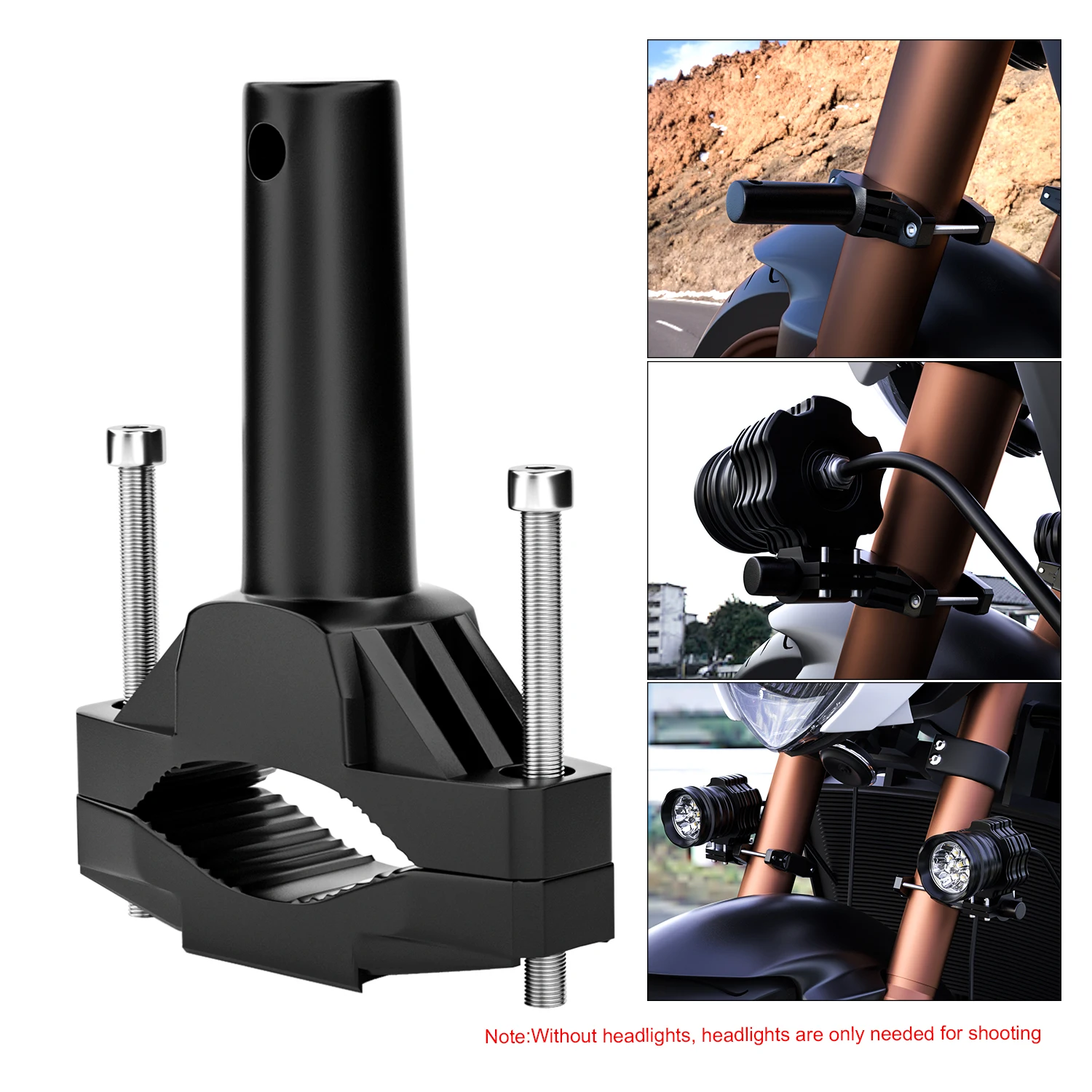 

1PC Mount Bracket For Motorcycle Bumper Modified Headlight Stand Spotlight Extension Pole Frame Support Extension Brackets