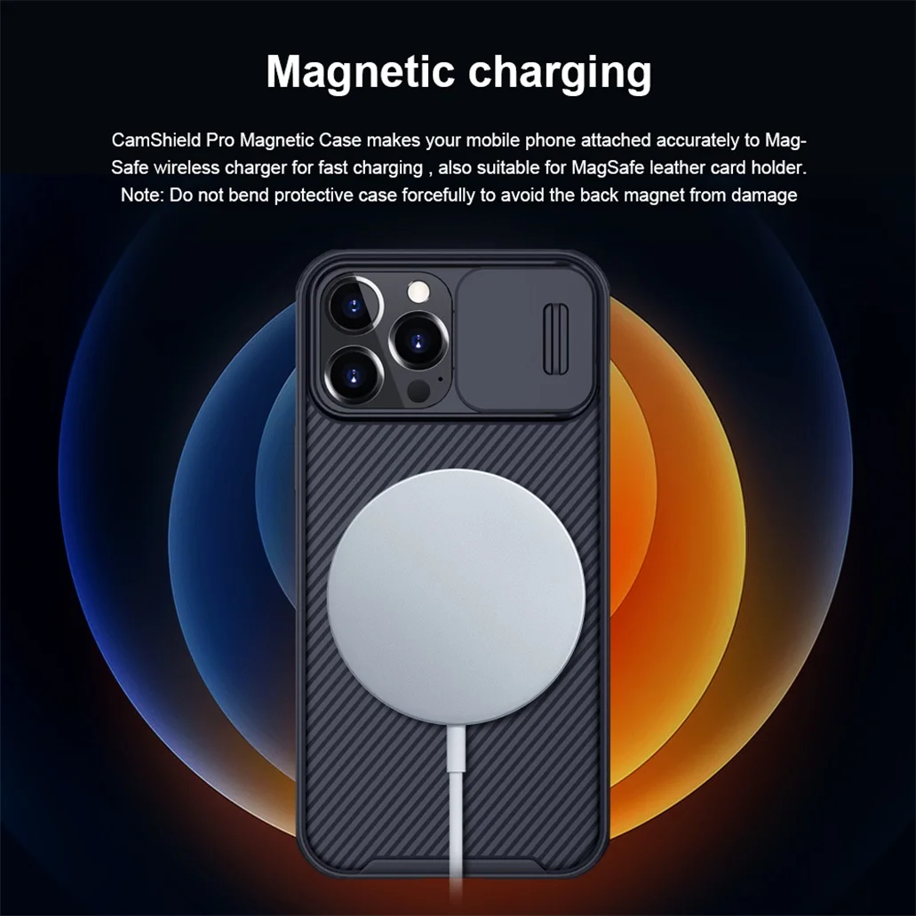 for iphone 13 12 pro max case nillkin camshield magnetic case support mag safe slide camera lens cover for iphone13 12 mini free global shipping
