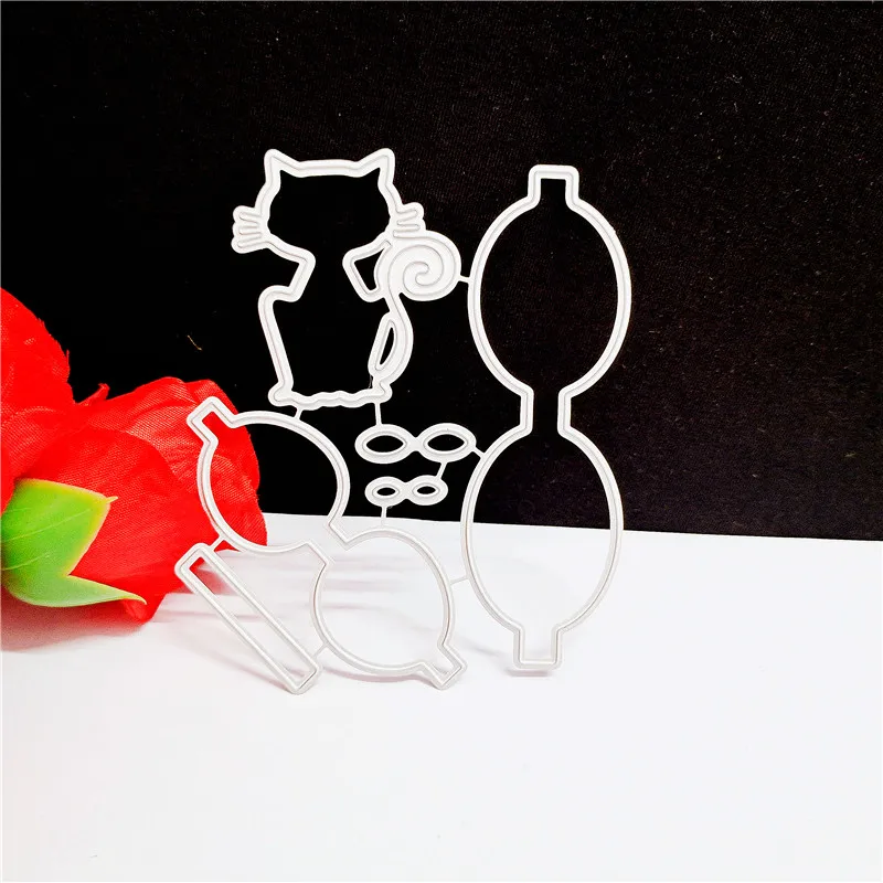 2020 новый красивый шаблон для высечки бантика кота DIY скрапбук резки металла