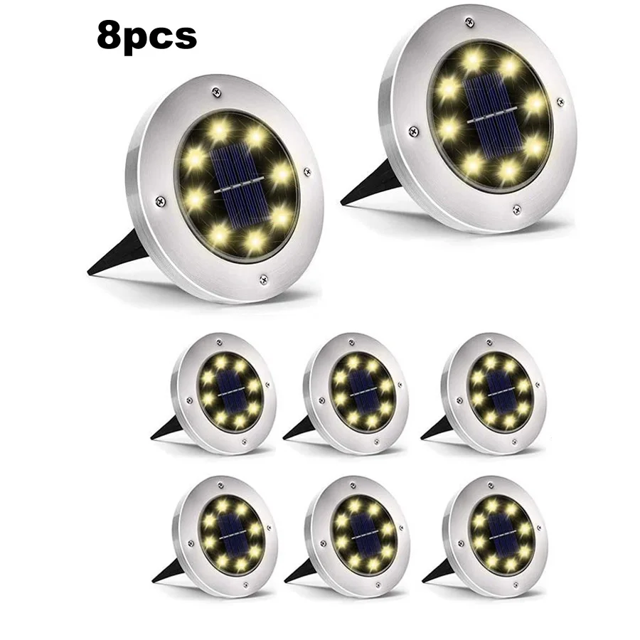 4 8 шт. водонепроницаемые садовые фонари на солнечной батарее|Светодиодные
