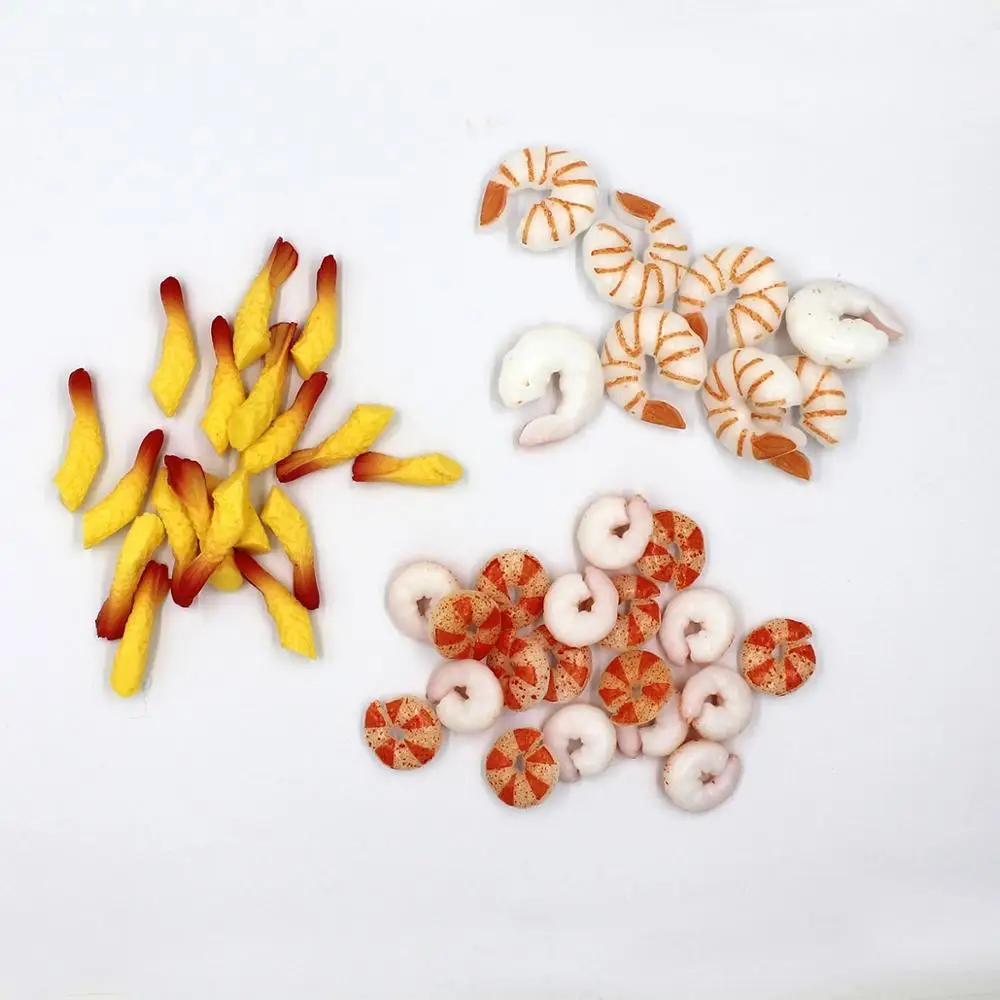 10 шт. имитация креветки кавайная Миниатюрная модель хвост для изготовления